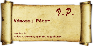 Vámossy Péter névjegykártya